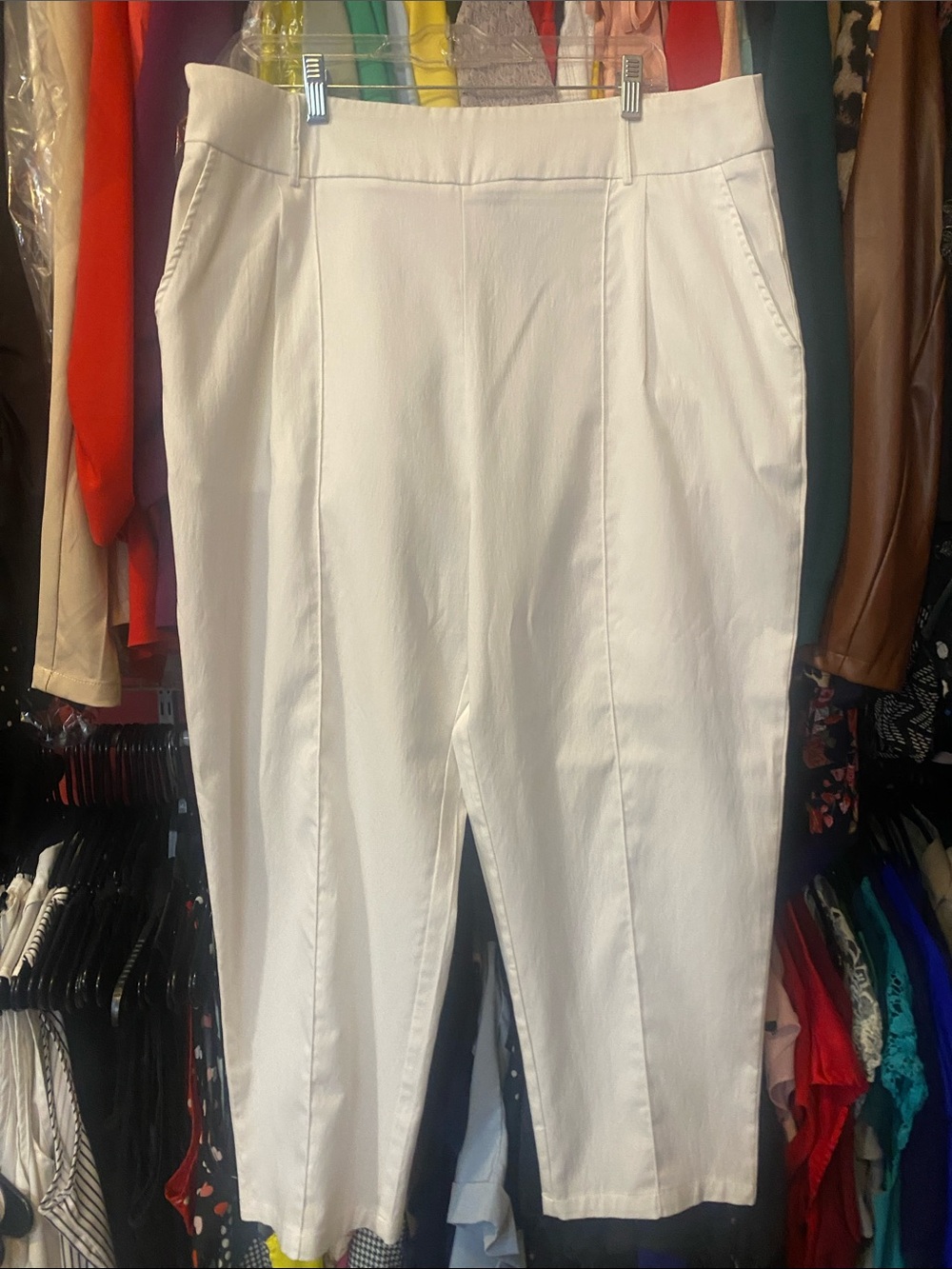 SHEIN White Cropped Tailored Pants